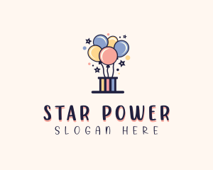 Balloon Birthday Box logo design