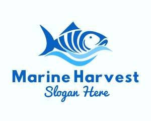 Blue Tuna Fish logo