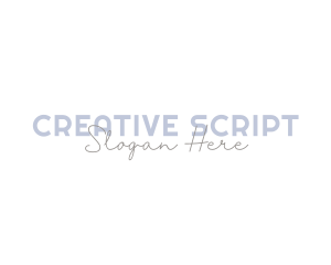 Script Feminine Business logo design