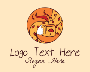 Autumn Hot Tea  Logo