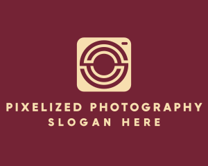 Labyrinth Maze Instant Camera logo design