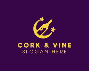 Wine Moon Bar logo design