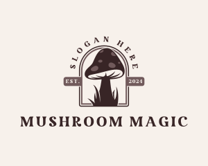 Mushroom Garden Nature logo design