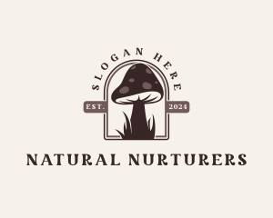 Mushroom Garden Nature logo design