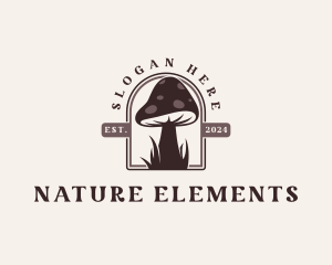 Mushroom Garden Nature logo design