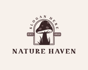 Mushroom Garden Nature logo design