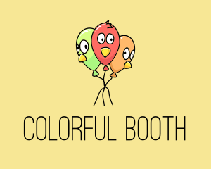 Colorful Balloon Bird  logo design