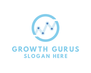 Growth Chart Circle logo design