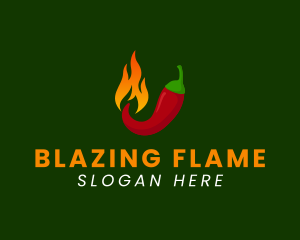 Spicy Chili Flame logo design