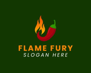 Spicy Chili Flame logo design