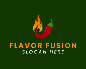 Spicy Chili Flame logo design