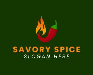 Spicy Chili Flame logo design