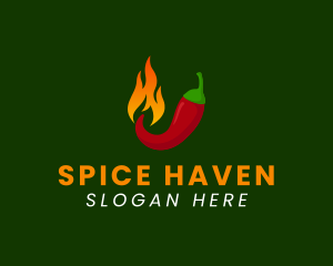 Spicy Chili Flame logo design