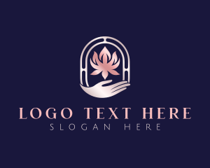 Lotus Flower Hand logo