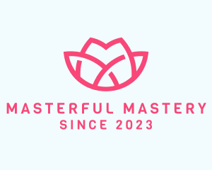 Pink Lotus Letter M  logo design