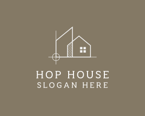 Industrial Architecture House logo design