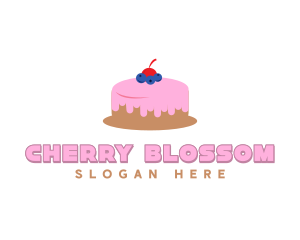 Blueberry Cherry Cake logo design