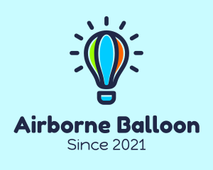 Multicolor Balloon Bulb logo design