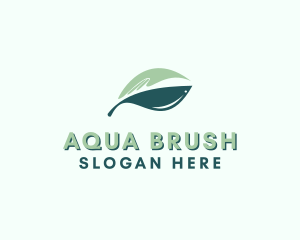 Aquatic Fish Leaf  logo design