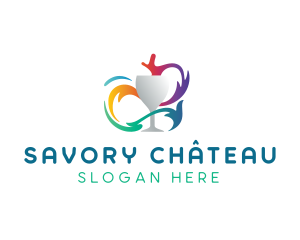 Colorful Wine Winery  logo design