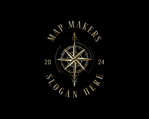 Compass Direction Navigation logo design