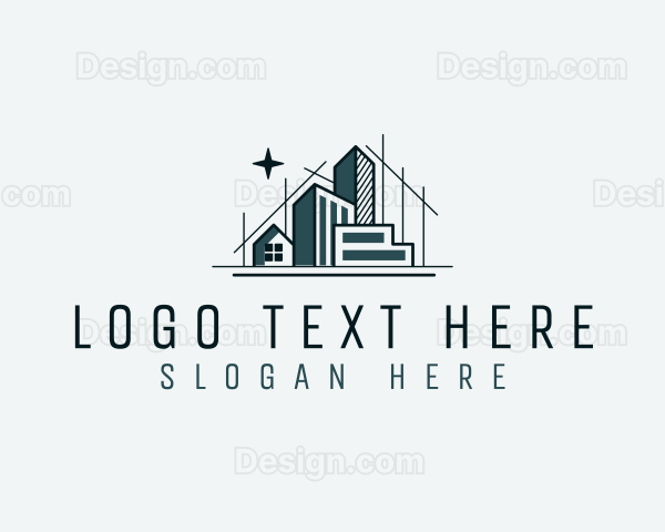 Urban Structure Blueprint Architect Logo