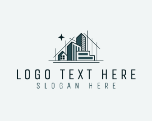 Urban Structure Blueprint Architect Logo