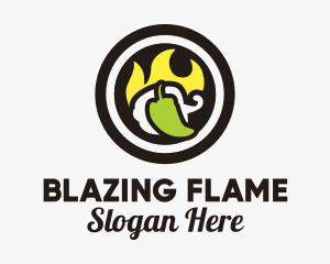 Flaming Hot Pepper logo design