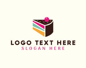 Layer Cake Slice logo design
