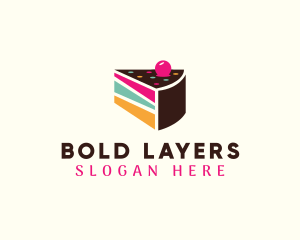 Layer Cake Slice logo design