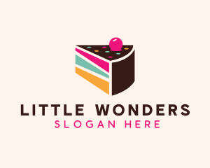 Cherry Cake Dessert logo design