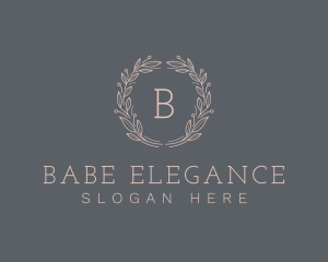 Elegant Natural Wreath logo design