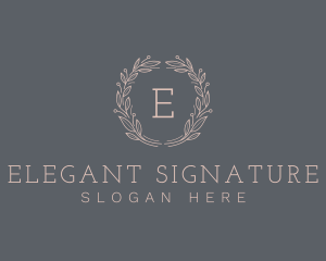 Elegant Natural Wreath logo design