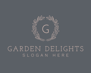 Elegant Natural Wreath logo design