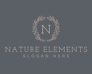 Elegant Natural Wreath logo design