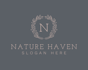 Elegant Natural Wreath logo design