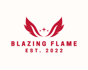 Burning Gaming Wings logo design