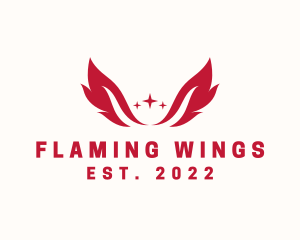 Burning Gaming Wings logo design