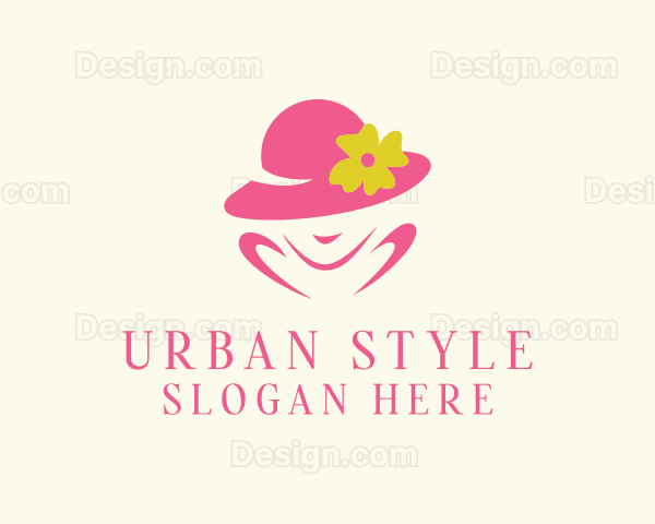 Women Fashion Flower Hat Logo