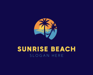 Relaxing Beach Sunset logo design