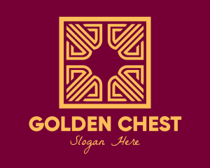 Golden Intricate Maze logo design