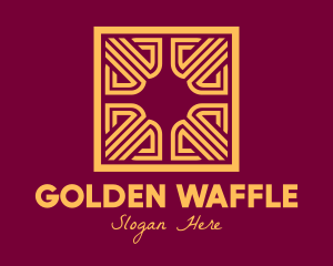 Golden Intricate Maze logo design