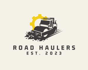 Road Roller Machine logo design