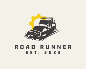 Road Roller Machine logo design