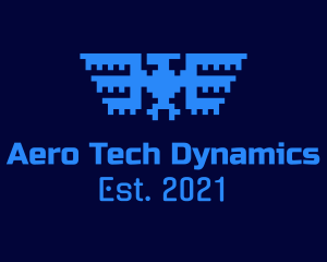 Tech Pixel Bird  logo design