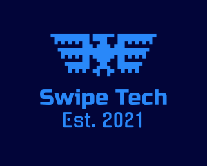 Tech Pixel Bird  logo design