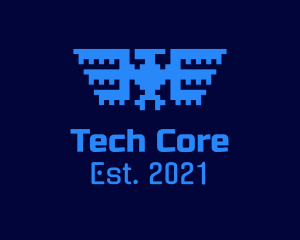 Tech Pixel Bird  logo design