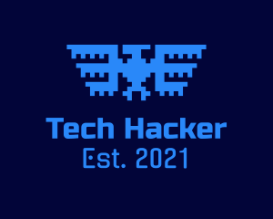 Tech Pixel Bird  logo design