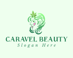 Beauty Weed Woman logo design