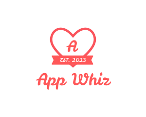 Valentine Heart Dating App logo design